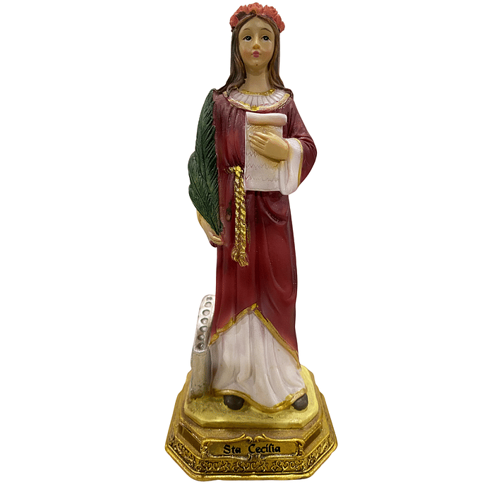 Imagem de Santa Cecília de Resina 16 cm