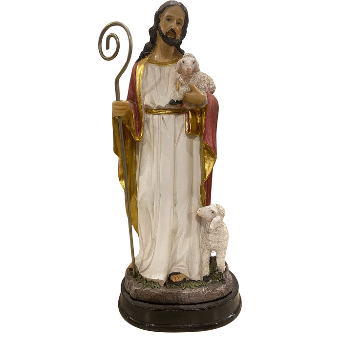 Imagem de Jesus Bom Pastor de Resina 20 cm