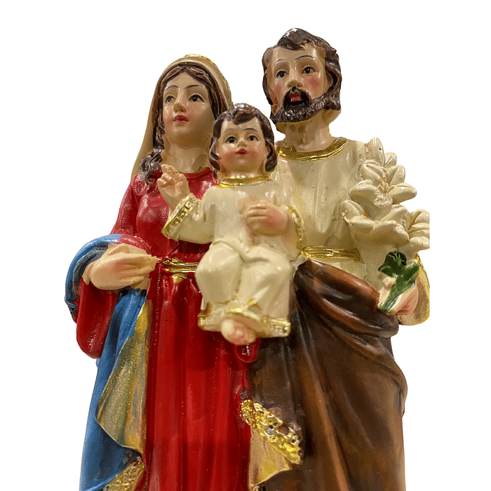 Imagem da Sagrada Família de Resina 15 cm