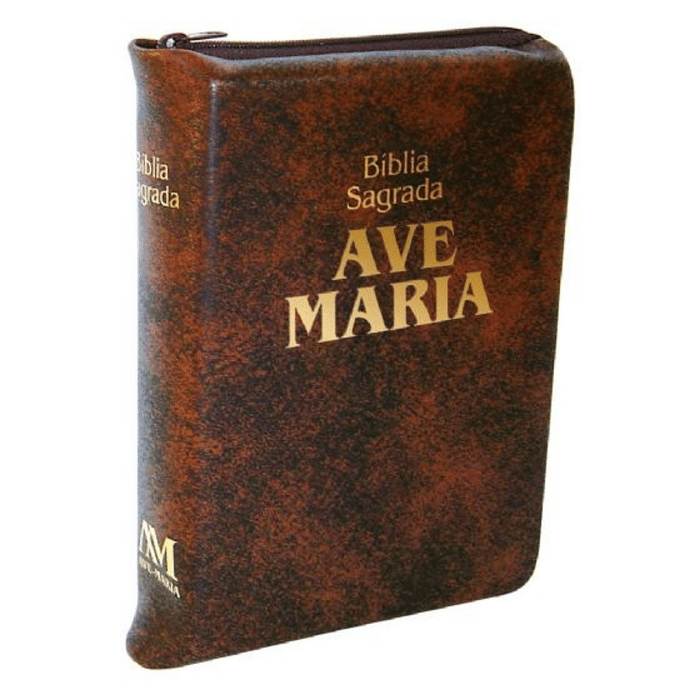 Bíblia Zíper Bolso Marrom