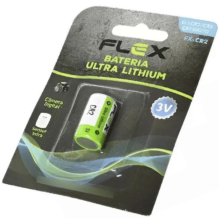 Bateria CR2 3V Lítio para Sensor de Infra Camera Flash Eletronicos