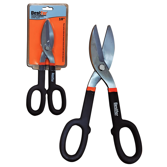 Tesoura Funileiro 10" Pro - Corte Chapa Calha Montante Steel