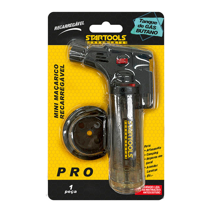 Mini Maçarico Recarregável Portátil Chama Ajustável Acendimento Automático Ideal para Culinária e Reparos