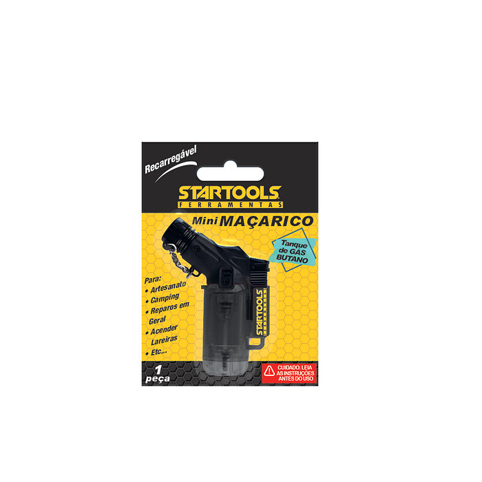 Mini Maçarico Recarregável Portátil Chama Ajustável Acendimento Automático Ideal para Culinária e Reparos