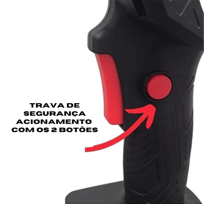 Motosserra Elétrica Portátil Sem Fio 8" + 2 Baterias 48V