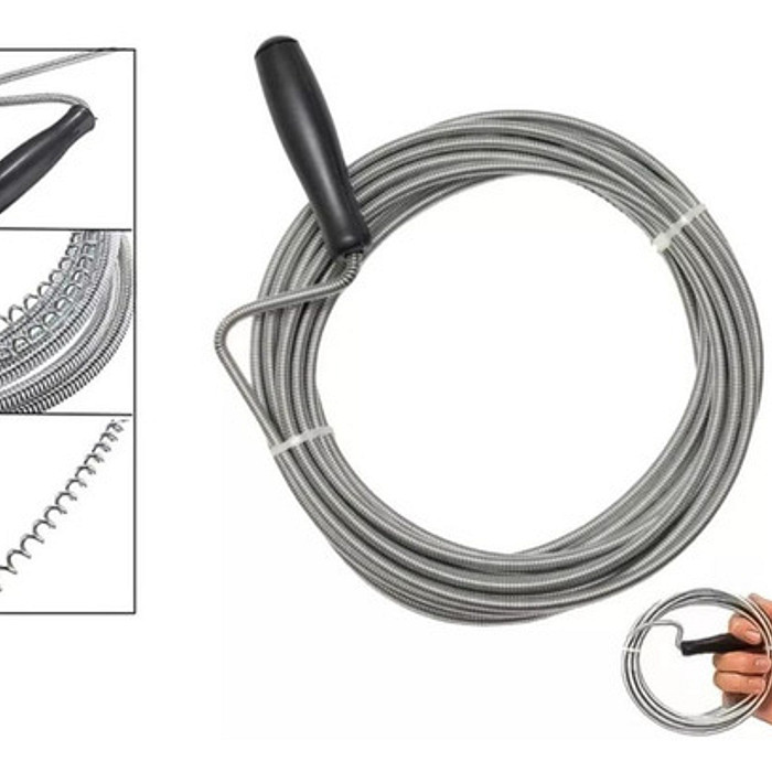 Cabo Desentupidor Manual 6mm Reforçado Ideal para Esgotos e Pias