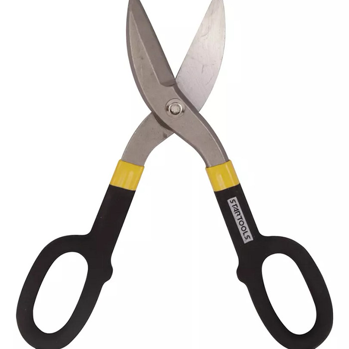 Tesoura de Funileiro Aço Cabo Emborrachado Alicate Corte Preciso Chapa Metal Drywall