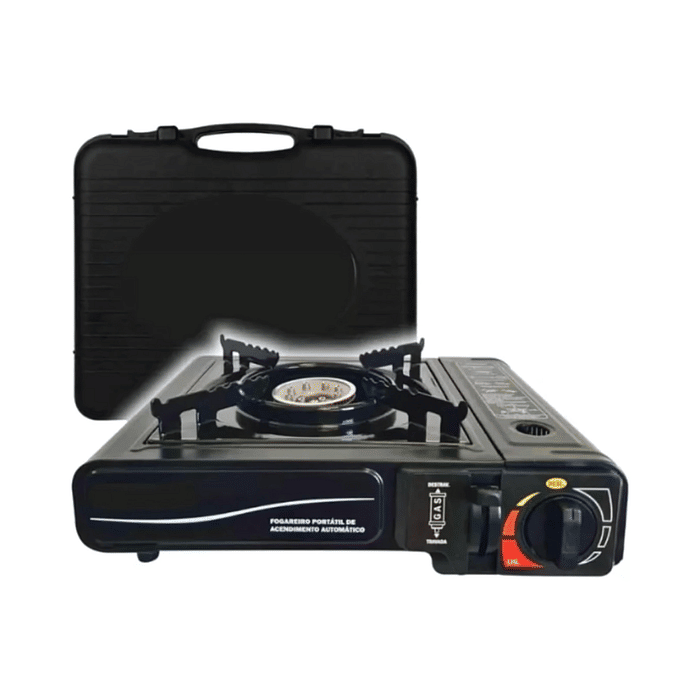 Fogareiro Portátil a Gás Acendimento Auto Maleta