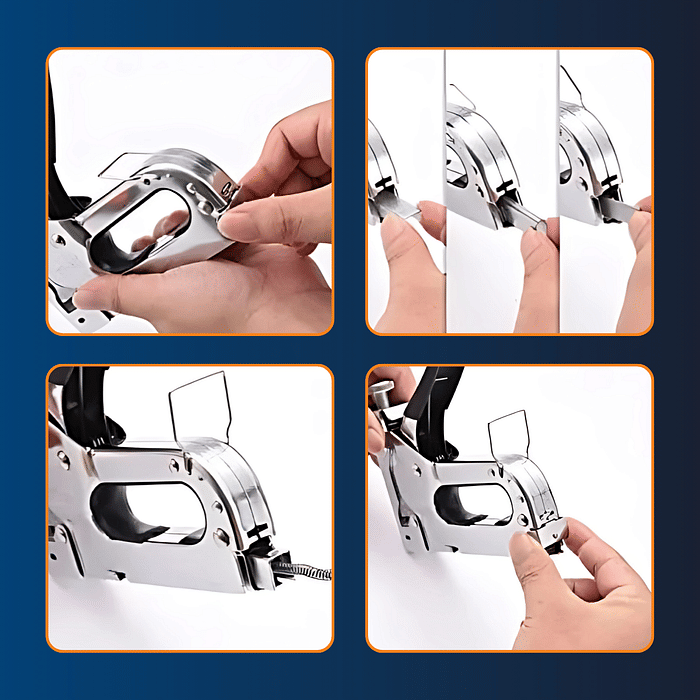 Grampeador Pinador Tapaceiro Profissional + Grampos E Pregos