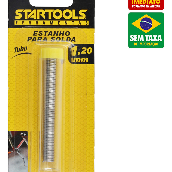 Estanho para Solda em Tubo 14g 1,2mm 63/37 Fluxo RA Ideal para Eletrônica