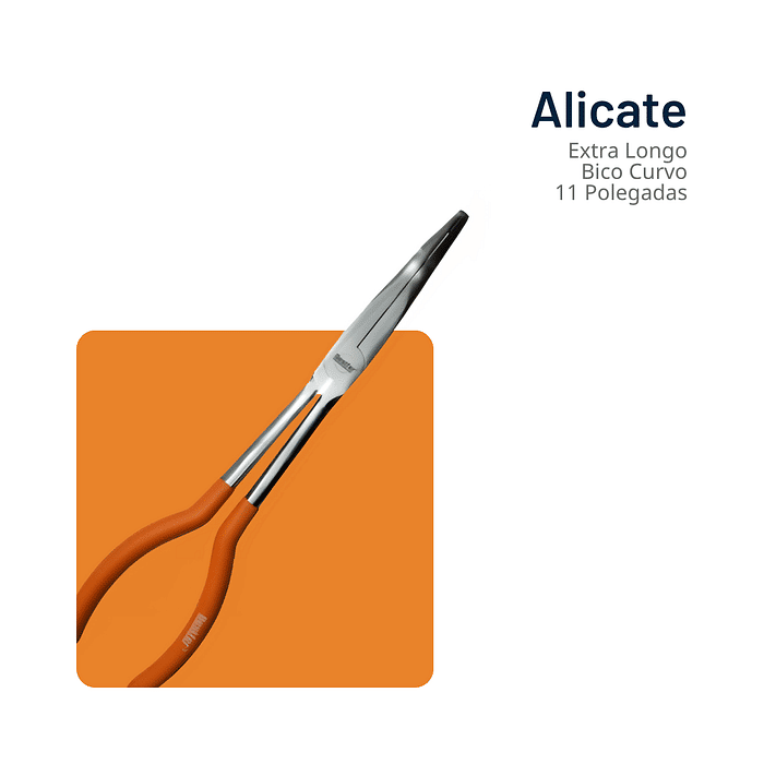 ALICATE EXTRA LONGO BICO CURVO 11POL