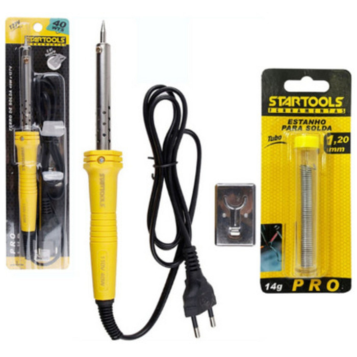 Ferro Solda 40w Profissional Com Suporte Soldador + Estanho