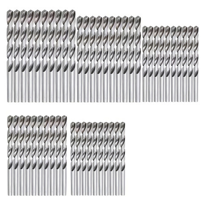 Jogo 50 Broca Aço Rapido 1 + 1,5 + 2 + 2,5 + 3mm HSS Din338
