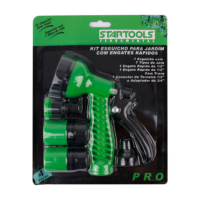 Esguicho para jardim com engates rápidos kit com 4 pcs