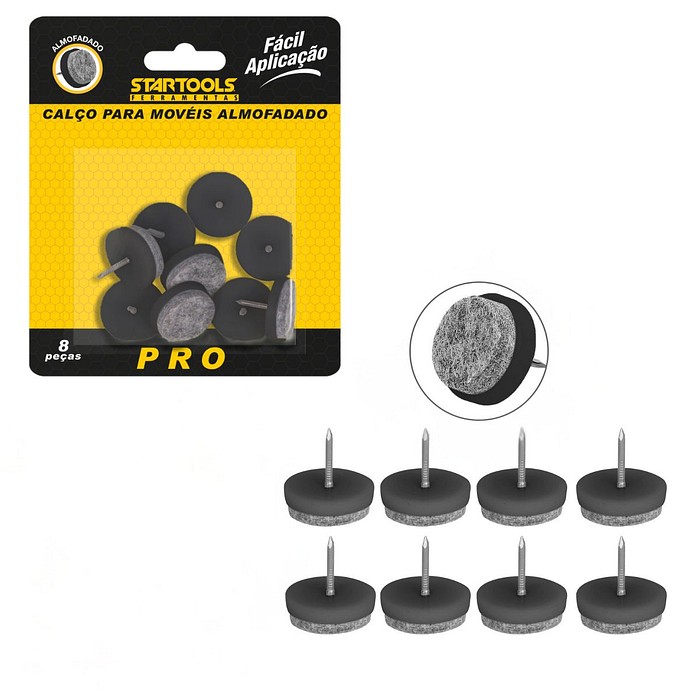 Calço Almofadado para Móveis 4 Peças Anti-Risco e Antiderrapante