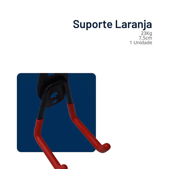 Suporte Gancho Multiuso para Parede Laranja