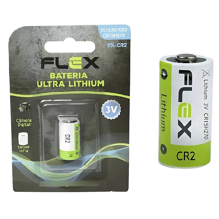 Bateria CR2 3V Lítio para Sensor de Infra Camera Flash Eletronicos