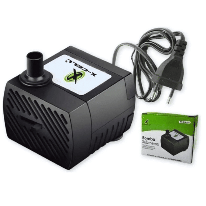 Bomba Submersa Aquário Bebedouro Fontes Hidroponia 5W 180L/H Bombinha Fonte de Água