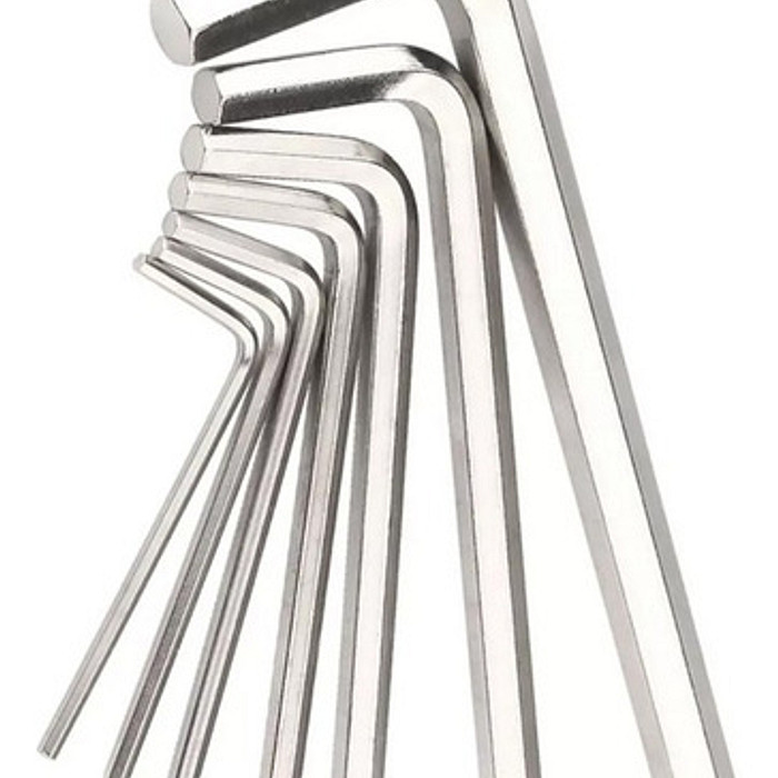 Kit 9 Chaves Allen Cromo Vanadium 1,5mm a 10mm Cabo Emborrachado Alta Durabilidade