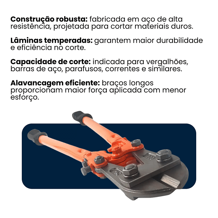 Tesoura Corta Vergalhão Cadeado Corrente