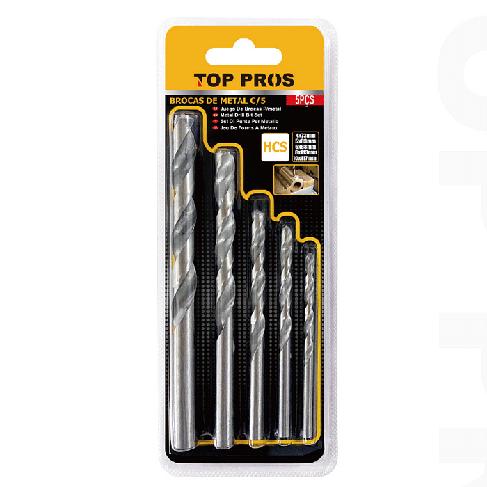 Kit Brocas para Metal 5pcs