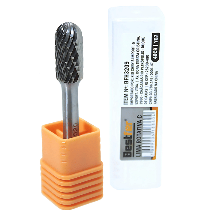 Lima Rotativa 6mm Tungstênio Fresa Metal Duro