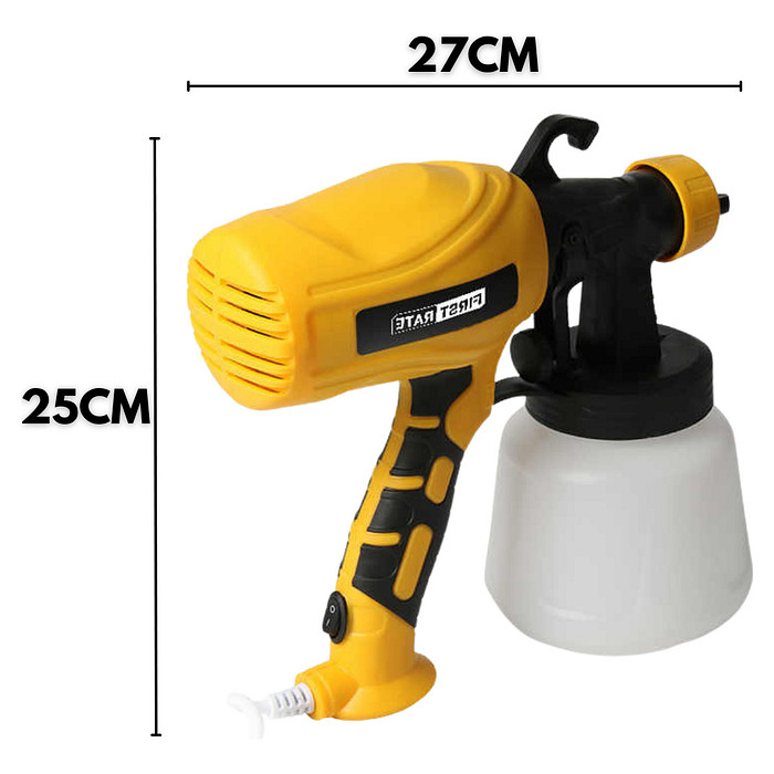 Pistola Pulverizadora de Tinta Elétrica Compressor Embutido 650W Portátil para Pintura
