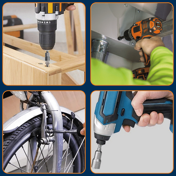 Bits Soquete Canhão Sextavado Profissional haste 1/4" em Kit