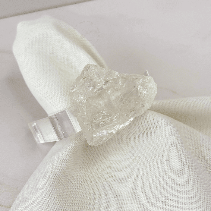 Anel Guardanapo C/ Pedra Cristal