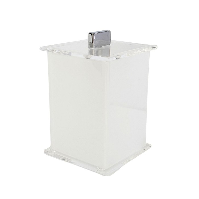 Porta Algodão Acrílico Branco