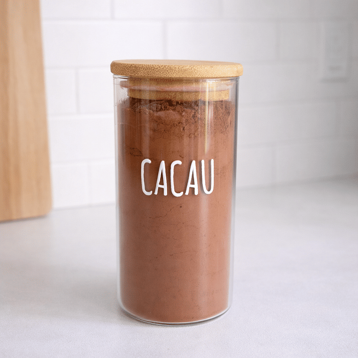 Pote 300ml Personalizado Hermético c/ Tampa de Bambu