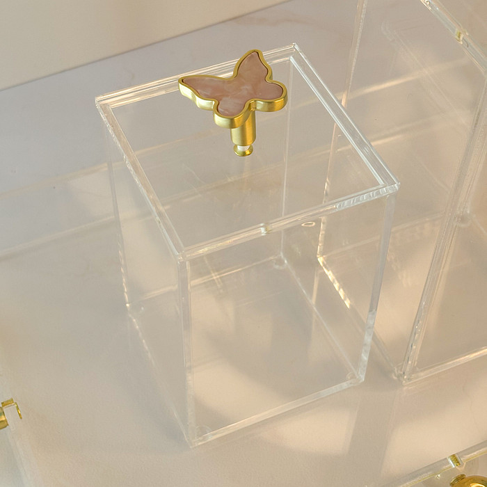 Mini box de Acrílico c/ Tampa e Borboleta