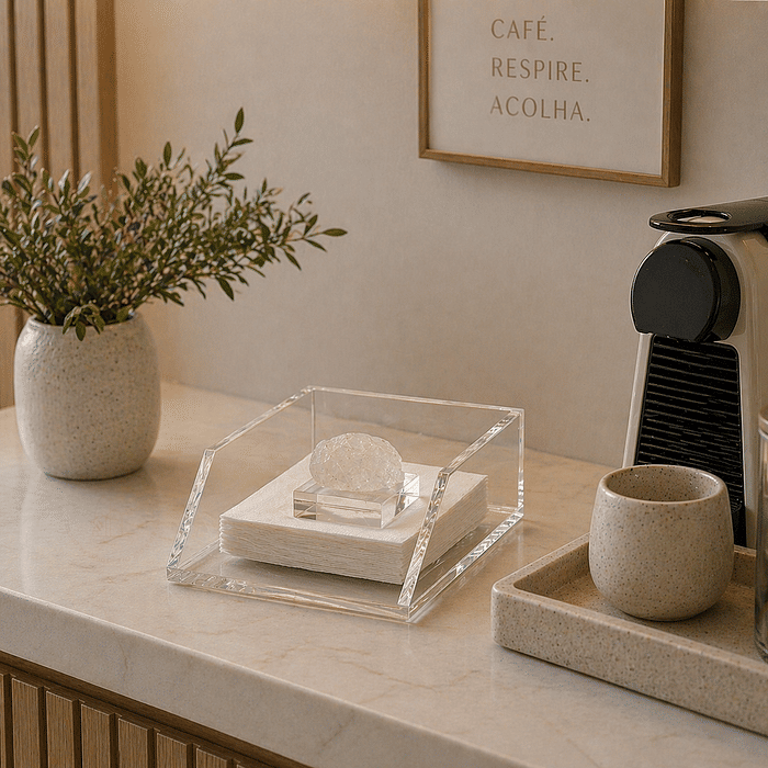 Porta Guardanapo c/ Pedra Cristal