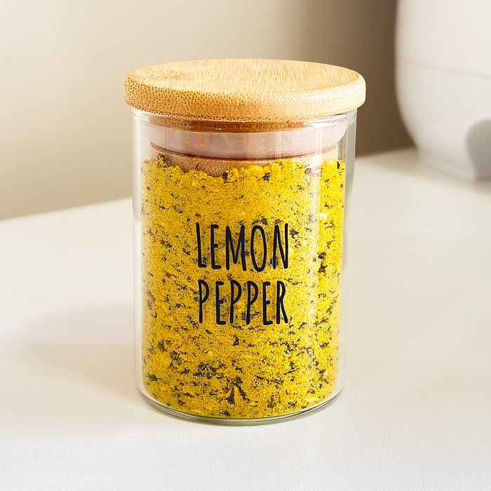 Pote Personalizado Hermético c/ Tampa de Bambu - 110ml