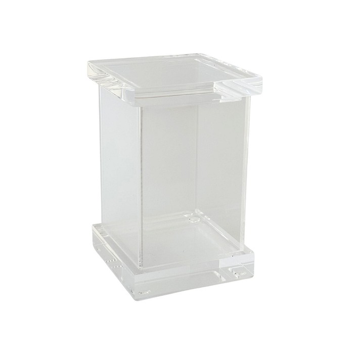 Porta Algodão em Acrílico Transparente