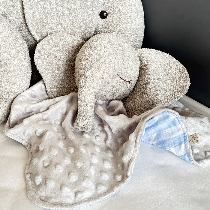 Naninha Elefantinho Azul - 35 cm