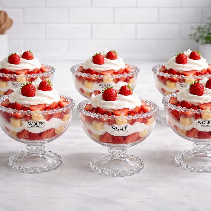 Cj de 6 Taças de Sobremesa Cristal Pearl -  11cm