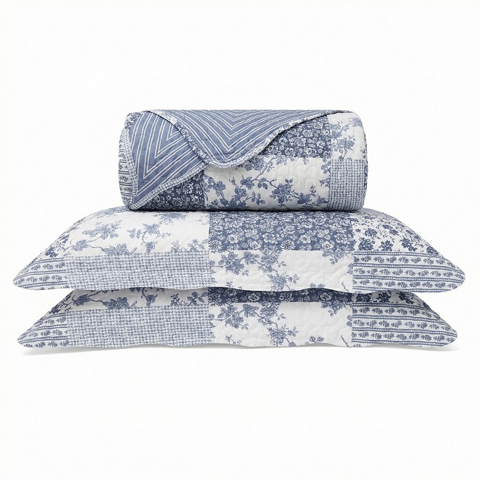 Kit Colcha Boutis Queen Malibu