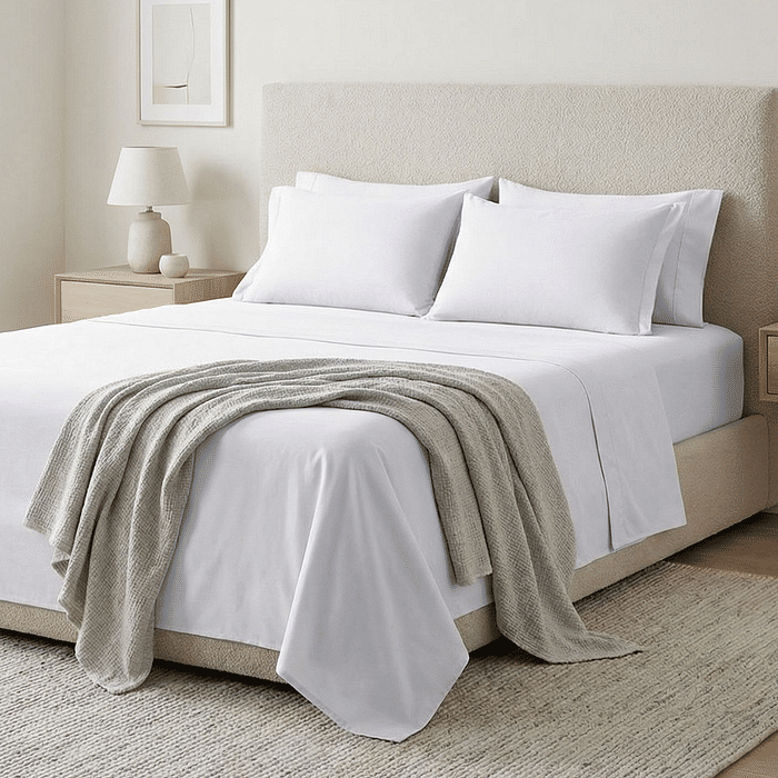 Lencol Elastico Casal Super Cotton Branco