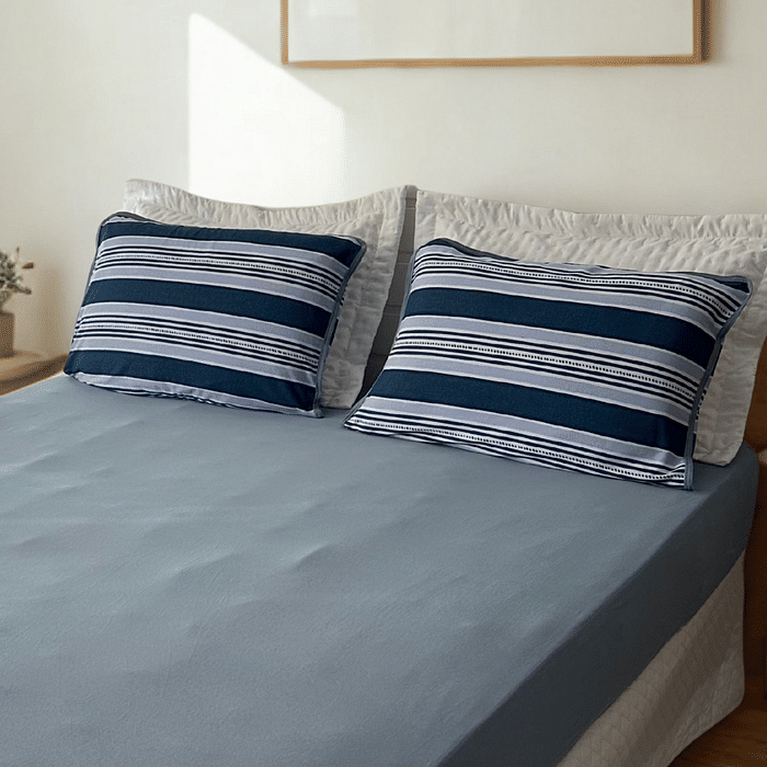Lencol Elastico Malha Prime Solteiro Azul