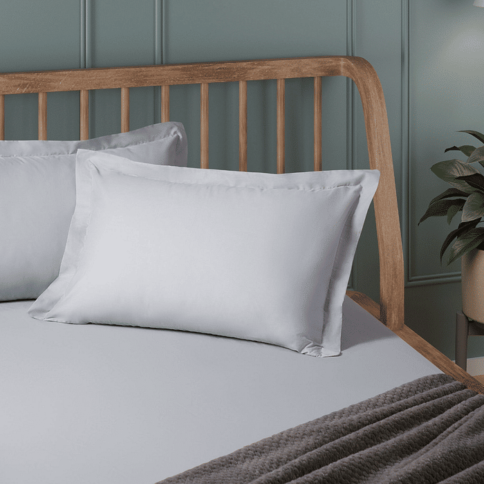 Jogo Duplo Percal 200fios 100% Algodao King 4pcs Cinza
