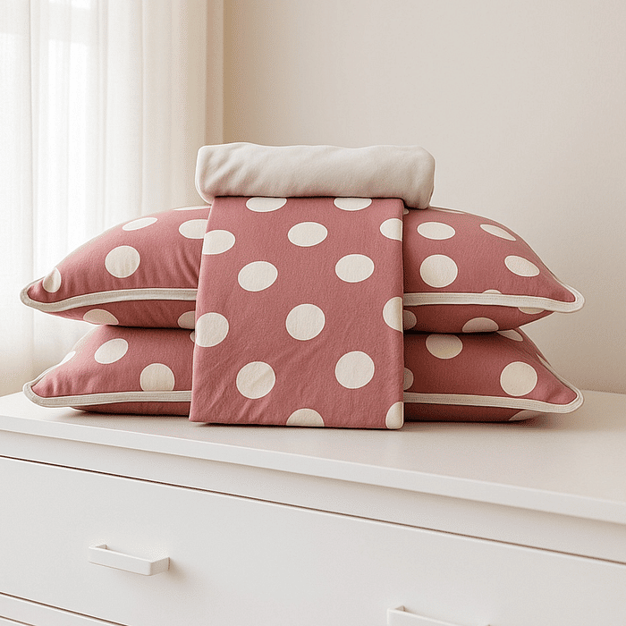 Jogo Duplo Malha Prime 4pc Casal Bege