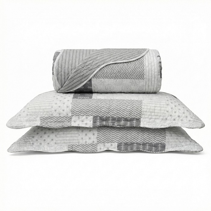 Kit Colcha Boutis Casal Aspen