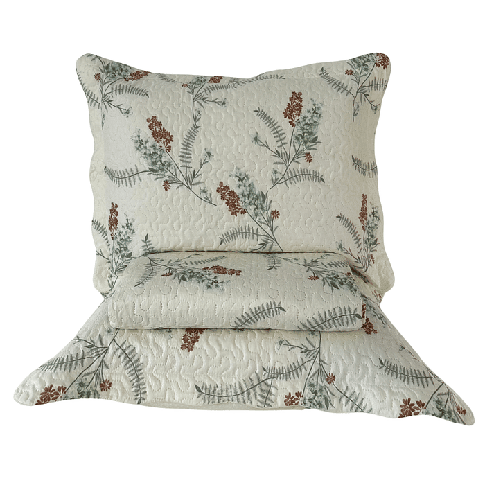 Kit Colcha Boutis Queen Bosque