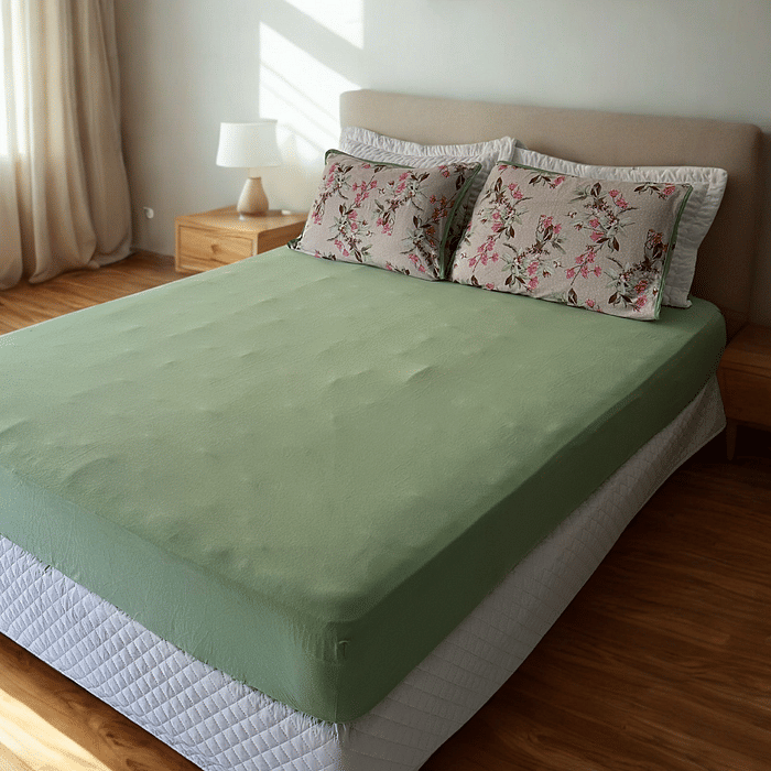 Lencol Elastico Malha Prime Solteiro Verde