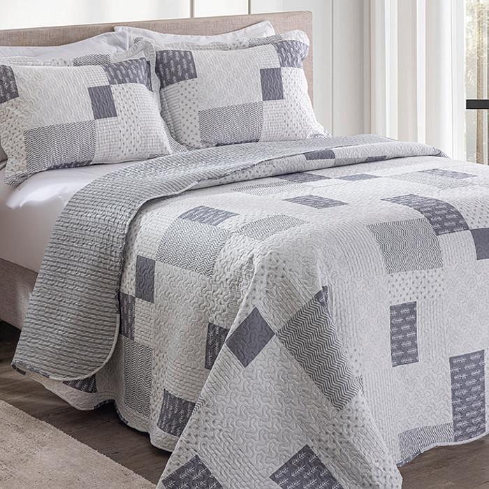 Kit Colcha Boutis Queen Aspen