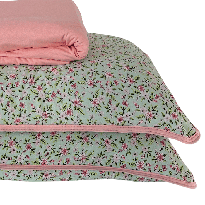 Jogo Malha Prime 3pc Casal 100% Algodão Rosa