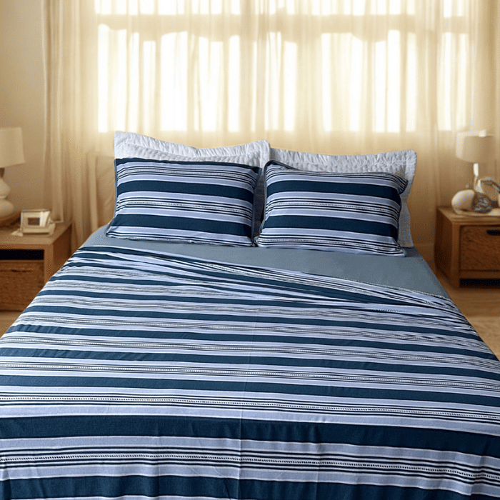 Par Fronha Malha Prime Algodao Azul