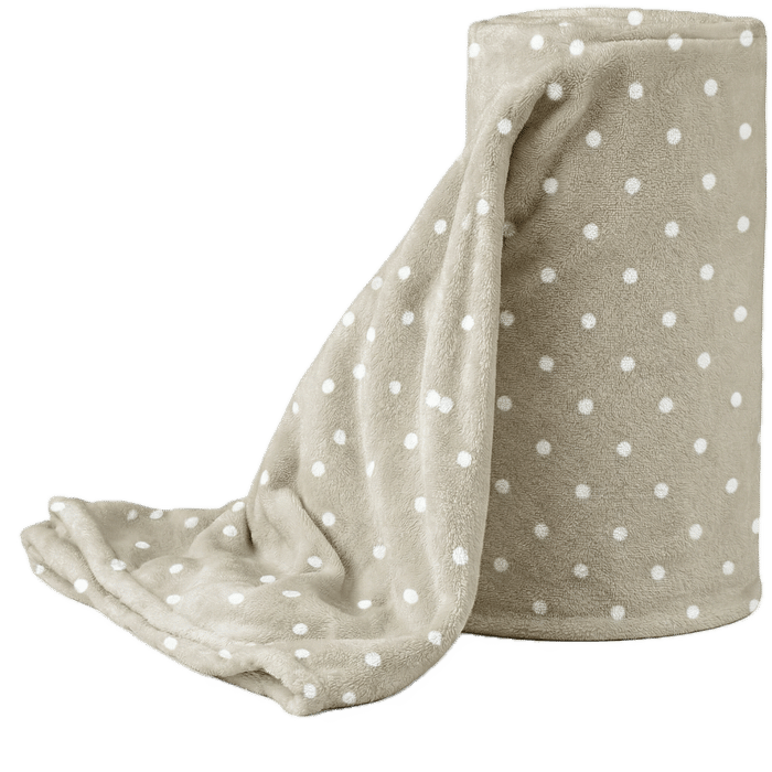 Manta Flannel Petit Poa Casal 180x240 Bege