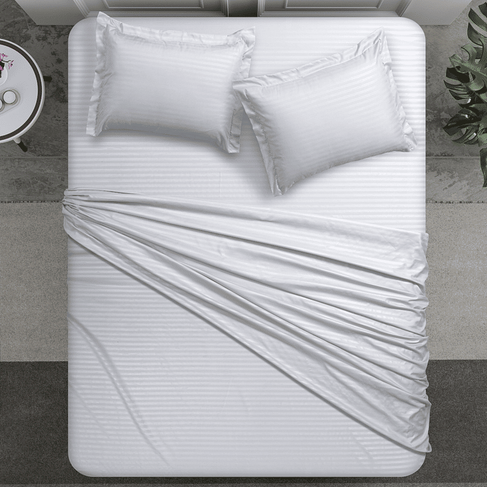 Jogo Duplo 3pc Solteiro Maquinetado Branco